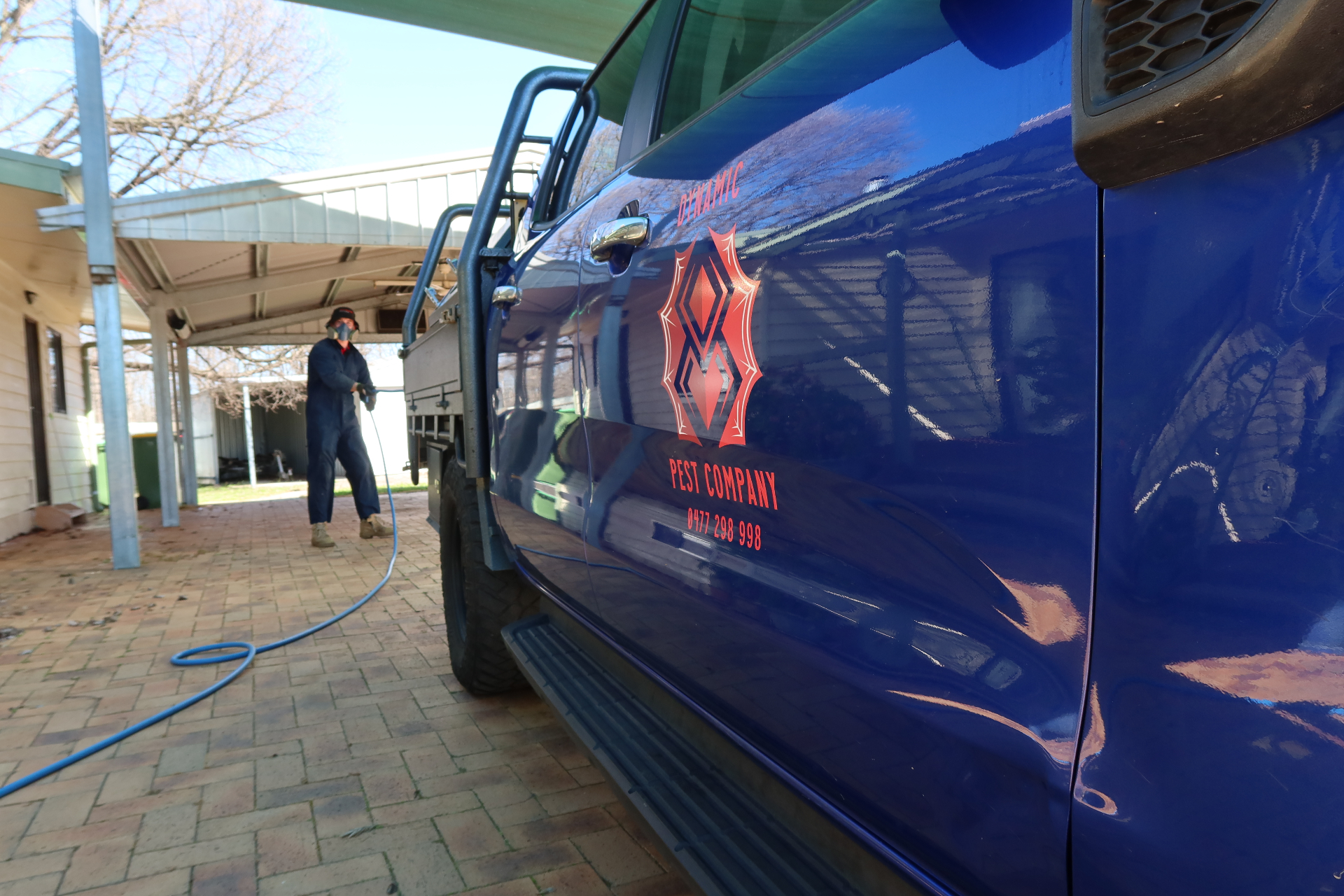 Dynamic Pest Company vehicle on the way to a pest control job in Albury